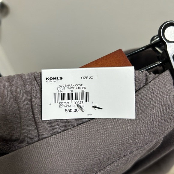 NWT! Nine West Crop Relaxed Mid Rise Womens Plus Pants size 2x - Picture 6 of 7